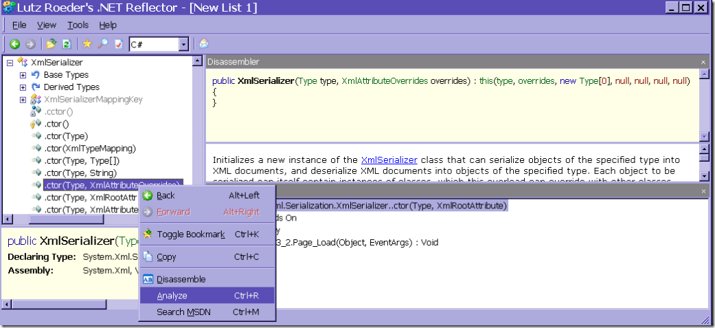 reflector analyze